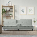 diivanvoodi topsihoidjatega, helehall, samet CFE28615