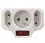 Elektro Rzg070 harukarp-varasr&ouml;&ouml;vel l&uuml;litiga 1 pistikupesa maandusega 2 lame pistikupesa 16a