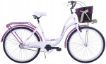 Naiste linnaratas 26 Kozbike 3 k&auml;iku, valge-lilla