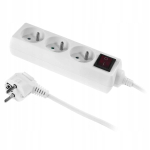 Pikendusjuhe 3 pistikupesaga 5m, l&uuml;liti valge Ps-370ws/5,0 Eco Plastrol W-97490