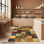 Kristall Samet Retro Ruuduline Muster Vaip Veekindel Luksuslik. , 70,87 * 98,43 colio / 180 * 250 cm