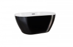 Vann Besco Navia Black&White, 160 x 80 cm, kroomitud sifooniga