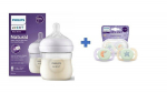 Komplekt Philips Avent Natural, pudel, 125 ml + lutid, 0-2 kuud, 2 tk.