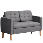 2-kohaline diivan hoiuruumiga, puidust jalgadega, polsterdatud diivan sametise viimistlusega elutuppa, magamistuppa, 117x62x78 cm, hall