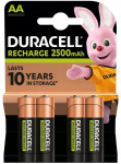 4x Duracell Aa R6 Lr6 2500mah 1.2v akud, suurim mahutavus