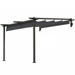 Paviljon, 3 x 3 m Pergola, Tuulekindel Terrassikatus, Seinale Kinnitatav, Reguleeritav Katus, Aeda, Terrassile, Tumehall