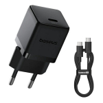 S&uuml;learvuti laadija Seina kiirlaadija Palm 20W USB-C QC3.0 PD3.0 koos USB-C kaabliga 1m, must