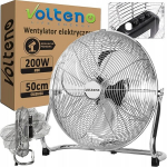 T&ouml;&ouml;stuslik p&otilde;randaventilaator Volteno, 200 W, 50 cm, 3 kiirust, kallutusfunktsiooniga, metallist, kroomiv&auml;rvi