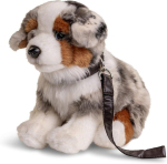 Uni-toys - Austraalia lambakoera kutsikas, istuv (rihmaga) - 22 cm (k&otilde;rgus) - pl&uuml;&uuml;skoer, lemmikloom - pl&uuml;&uuml;sm&auml;nguasi, kaisukaru