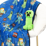 Minecrafti pl&uuml;&uuml;sikomplekt Creeper: tekk 130x150cm ja padi