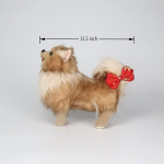 Cu-mate pomeranian koera m&auml;nguasi 25 cm must ja pruun elutruu ja realistlik kingitus