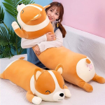 Shiba Inu pl&uuml;&uuml;skpadi, pl&uuml;&uuml;sm&auml;nguasi koer, armas Corgi Akita pehme pl&uuml;&uuml;sm&auml;nguasi, mugavuspadi, kingitused t&uuml;drukutele ja poistele (kollane, 120 cm)