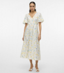 Vero Moda Naiste kleit 10325233*02, valge/kollane