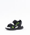 Poiste sandaalid 440316 03, must/salatiroheline