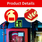 6 tk tulekustuti m&auml;rkide komplekt, tulekustuti m&auml;rk, isekleepuv helendav tulem&auml;rk, tulekustuti kleebis, ohutusm&auml;rgistus, tulekaitsem&auml;rk, koju, kontorisse, paati, ehitusplatsile