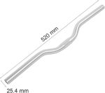 Bnineteenteam fikseeritud &uuml;lekandega jalgratta lenkstang, jalgratta alumiiniumisulamist matt t&otilde;usutoru maanteeratta lenkstang fikseeritud &uuml;lekandega t&otilde;usutoru lenkstang 25,4 mm x 520 mm (h&otilde;bedane)