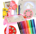 Joonistuskomplekt projektoriga, roosa