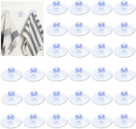 30 iminapaani komplekt muinasjututuledele, l&auml;bipaistvad plastikust iminapad ilma konksudeta, 20 mm, v&auml;ikesed l&auml;bipaistvad padjad, iminapad kodu kaunistamiseks, &otilde;ues, k&ouml;&ouml;gis, autos, vannitoas, aknale