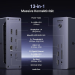 UGREEN 90W Thunderbolt 4 Dock - 13-in-1, Dual 4K/8K, Ethernet
