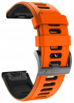 Oranž-must rihm Garmin Fenix 6s Sapphire (tech-band)