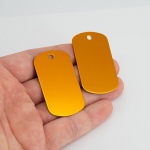 Alumiiniumist graveerimis toorikud alumiiniumist ristk&uuml;liku toorikute sildid stantsimis toorikud graveerimis toorikud koera silt 25 tk (oranž)