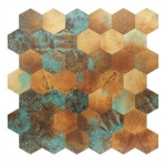 Isekleepuv seinapaneeli kleebis Hexagon Rdza