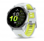 Garmin Forerunner&reg; 970 Titanium with Whitestone Case and Whitestone/Translucent Amp Yellow Band