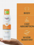 Eucerin Sun Keha&otilde;li sprei, mis kontrollib &otilde;li, kuiv puudutus 50+ Spf