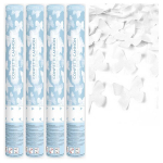 4x konfeti torud liblikatega, valged liblikad pulmadeks, armulauaks