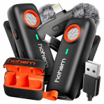 Juhtmevaba mikrofon Hohem Lavalier Mic-01 (2 Tx + 1 Rx) Must Lightning