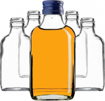 Kadax Taskuflask, 100 ml, 10 tk pakendis, v&auml;ikesed keeratava korgiga klaaspudelid, pudelid, t&uuml;hjad pudelid t&auml;itmiseks, mini lik&ouml;&ouml;ripudelid, napsipudelid (sinine)
