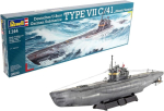 Revell Rv05100 mudelikomplekt laev 1:144 &ndash; saksa allveelaev type vii c/41 &lsquo;atlantic version&rsquo;, m&otilde;&otilde;tkava 1:144, tase 4, t&otilde;etruu koopia paljude detailidega, 05100