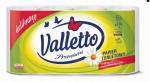 Valletto 3-kihiline tualettpaber, pakis 8 rulli