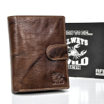 Meeste naturaalsest nahast rahakott Always Wild, pruun