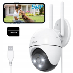 Iegeek Zs-gq4 Wifi 5mpx 64gb v&auml;line p&ouml;&ouml;ratav Ip-kaamera 2880*1600p Full Hd j&auml;lgimiseks