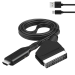 Xreuctop Scart-hdmi kaabel, Scart-hdmi adapter, k&otilde;ik-&uuml;hes Scart-hdmi muundur, Scart-1080p/720p Hdmi video-audio muundur koos 1 m Hdmi-kaabliga Hdtv Stb Vhs Ps3 Sky Dvd Blu-ray jaoks