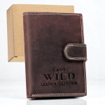 Meeste naturaalsest nahast rahakott Always Wild, burgundi v&auml;rvi