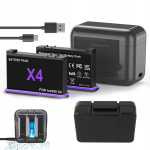 Universaalne laadija Liitokala Insta360 X4 + 2 akut - komplekt