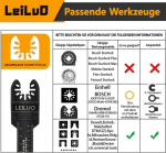 Leiluo 15-osaline multit&ouml;&ouml;riista saelehtede komplekt puidu, naelte ja kipsplaadi jaoks, universaalsed tarvikud vibreerivatele t&ouml;&ouml;riistadele koos hoiukotiga, &uuml;hildub dewalt dremel makita ja teistega