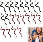 V&otilde;ltsmadu m&auml;nguasi, v&otilde;ltsmadu m&auml;nguasi, realistlik, kummist madu, pehme kummist madu figuur, realistlikud madu m&auml;nguasjad, aia rekvisiidid jantideks Halloweeniks, must + pruun, 20 tk pakis