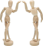 Puidust mannekeenid - 30 cm puidust inimmannekeenid - Seisuga poseeritav mannekeen - Puidust kunstniku mannekeen kunsti/kehajoonistamiseks