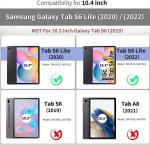 Bolelaw &uuml;mbris samsung galaxy tab s6 lite 10.4 tolli 2022/2020 (sm-p610/p613), reljeefse liblikaga pu-nahast folio klapp&uuml;mbris pliiatsi hoidiku, aluse, kaardipesaga, tahvelarvuti &uuml;mbris, sinine