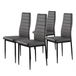 Komplektis 4 tooli elu- ja s&ouml;&ouml;gituppa Eco-Leather, ergonoomiline seljatugi, hall