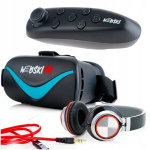 Webski virtuaalreaalsuse 3d Vr prillid 360&deg; telefonile koos kontrolleri ja k&otilde;rvaklappidega