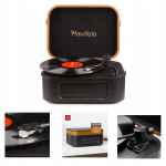 Retro kohvergrammofon bluetooth k&otilde;larite ja Audio Technica helipeaga