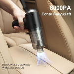 Asfsky 8000pa juhtmevaba k&auml;si-tolmuimeja, 3600 mah akuga k&auml;si-tolmuimeja, 2-in-1 mini tolmuimeja, auto tolmuimeja, kaasaskantav tolmuimeja 300 ml tolmukambriga autole, lemmikloomadele