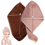 Paks juuste kuivatamise turban, kiiresti kuivav, h&auml;sti imav r&auml;tik, 2 tk