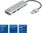 Act usb jaotur, 4 pordiga usb 3.0 jaotur, 2x usb-a ja 2x usb-c, esmaklassiline alumiiniumist korpus - ac6125
