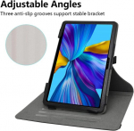 Jrtal &uuml;hildub Doogee T20 &uuml;mbrisega, 360&deg; p&ouml;&ouml;ratav kunstnahast kaitse&uuml;mbris koos statiivi funktsiooniga Doogee T20 / Doogee T20s 10.4-tollisele tahvelarvutile (ei sobi Doogee T20 Minile) - must