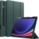 Jetech &uuml;mbris samsung galaxy tab s10 plus/tab s9 plus 12.4 tollisele tahvelarvutile, s pen hoidjaga, pehme tpu alus, kaitsev tahvelarvuti &uuml;mbris, toetab s pen laadimist (night green)